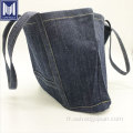 Mesdames Vintage Denim en tissu épaule Tote Mand